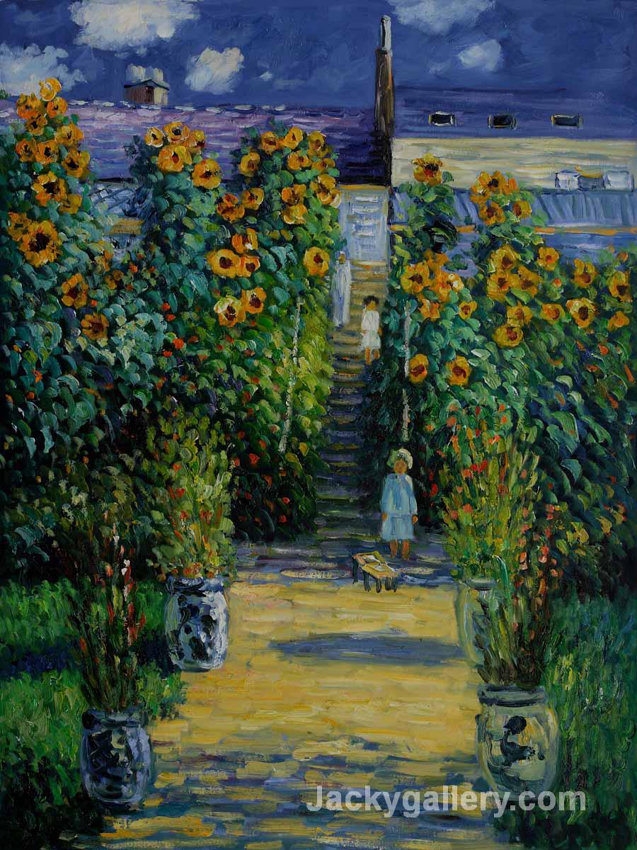 Artists Garden at Vetheuil by Claude Monet paintings reproduction